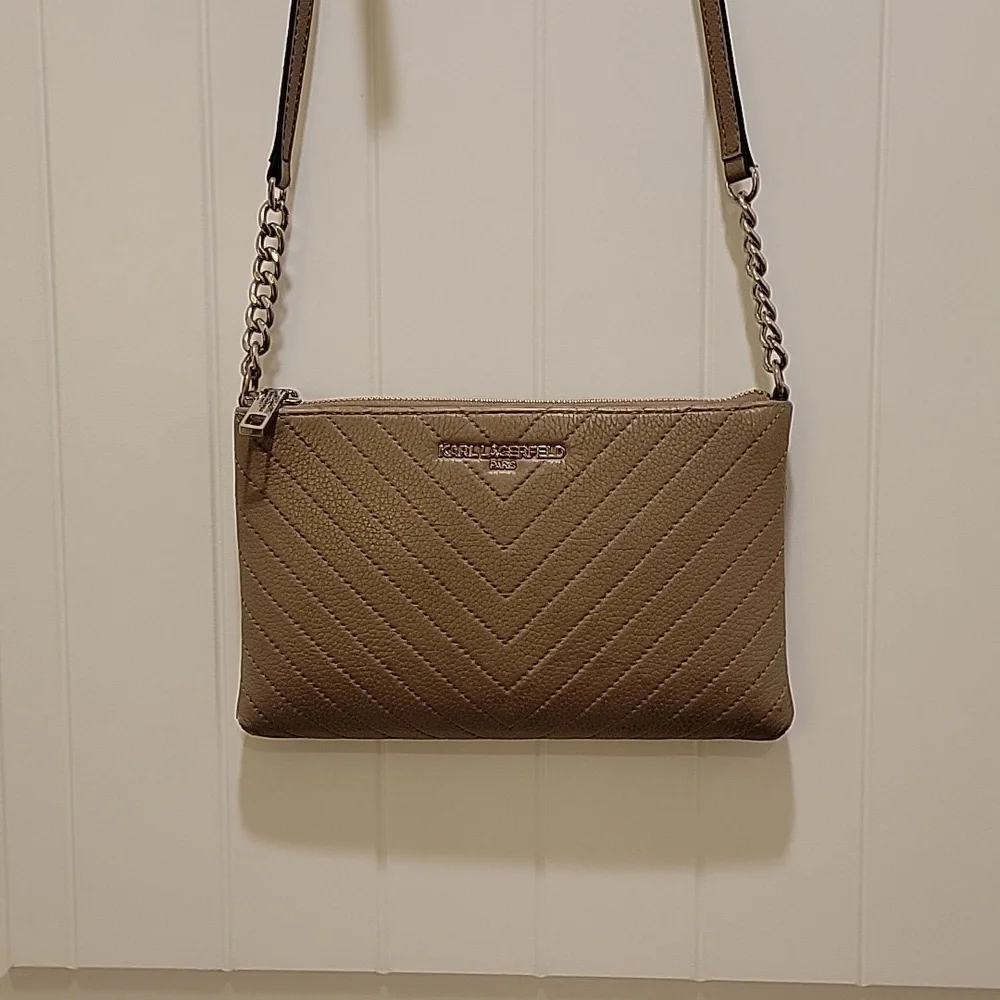 Karl Lagerfeld Crossbody Tan Purse - Picture 12 of 12